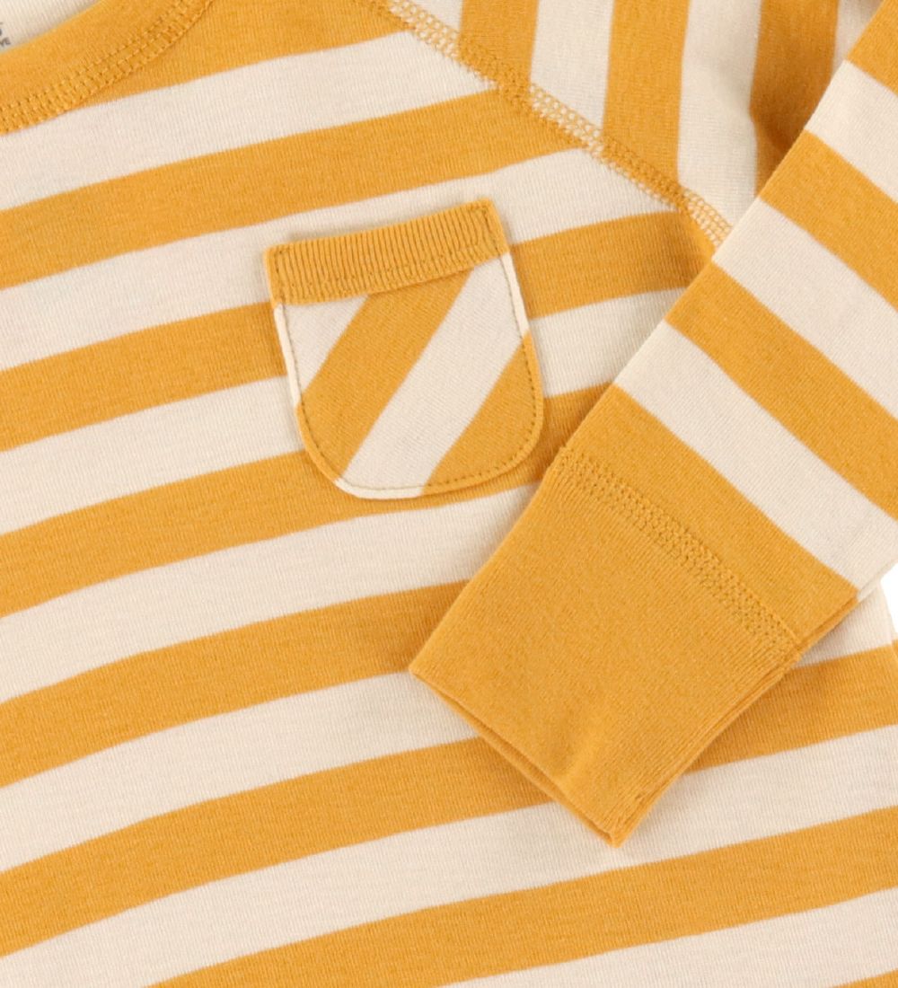 Katvig Blouse - Yellow/White Striped w. Pocket