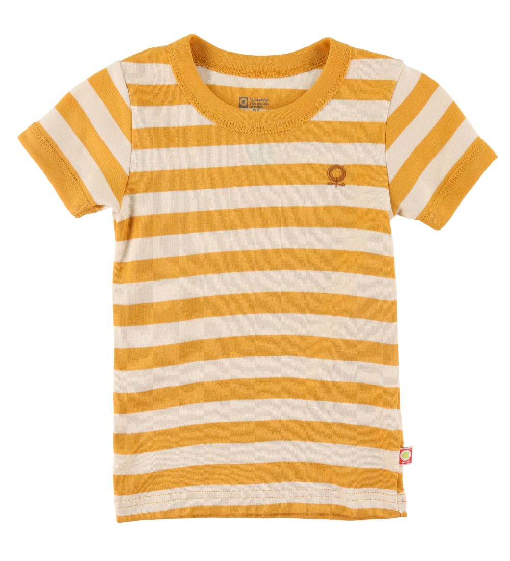 T-Shirt Katvig - Jaune/Blanc Rayures