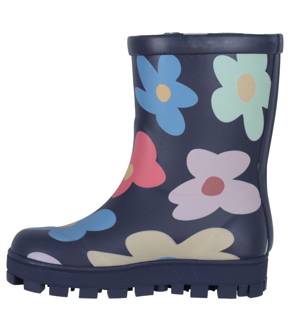 Bottes en Caoutchouc Rubber Duck - Marine av. Fleurs