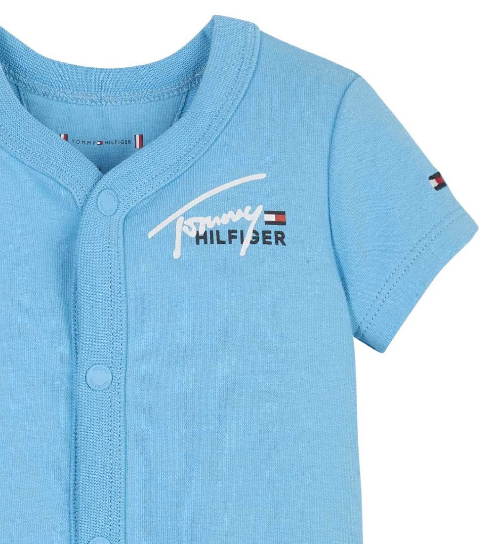 Tommy Hilfiger Summer Romper - Script Logo Shortall - Skysail
