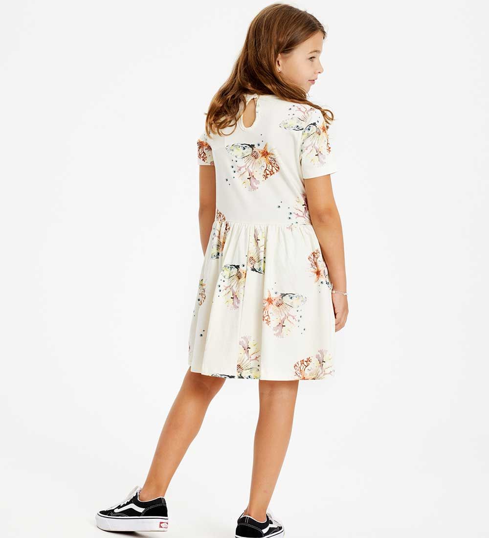 The New Kleid - TnGiselle - White Swan Coral Aop