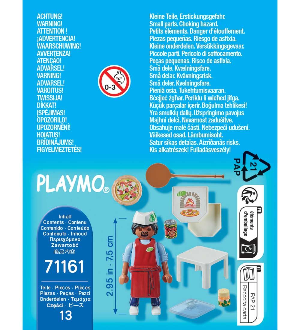 Playmobil SpecialPlus - Pizza Päällikkö - 71161 - 13 Osaa