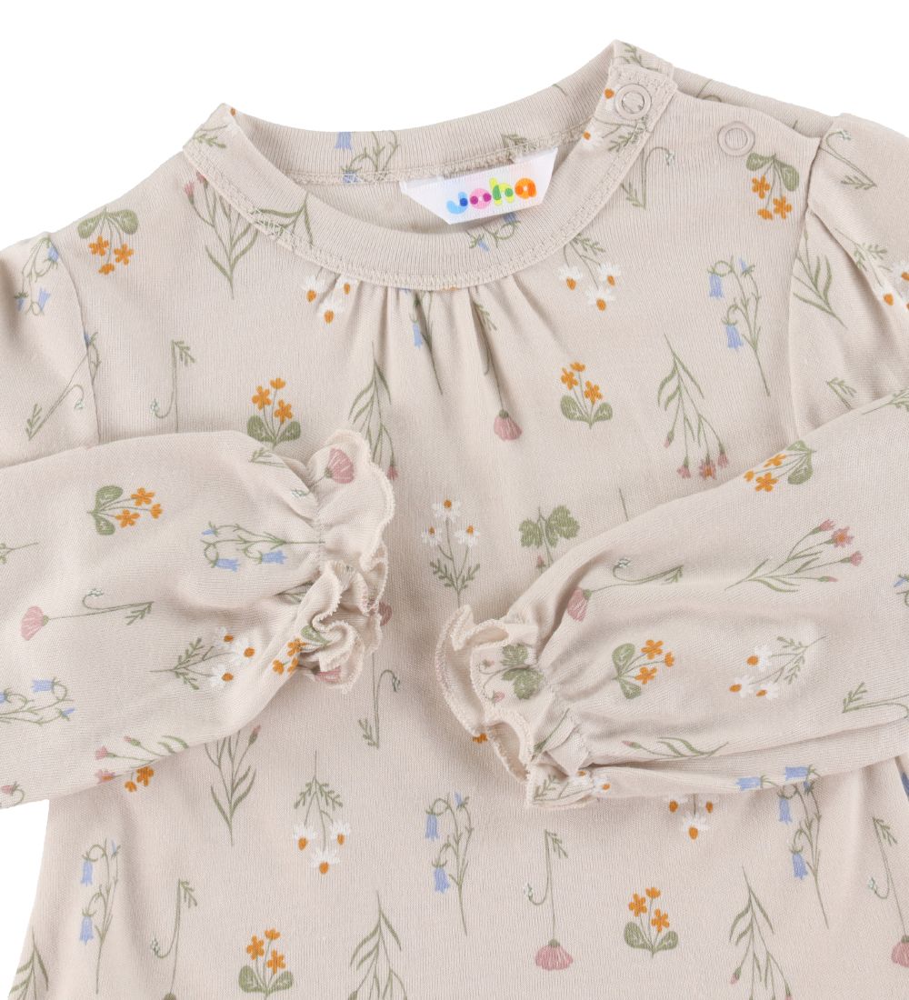 Joha Blouse - Bamboo - Beige w. Print