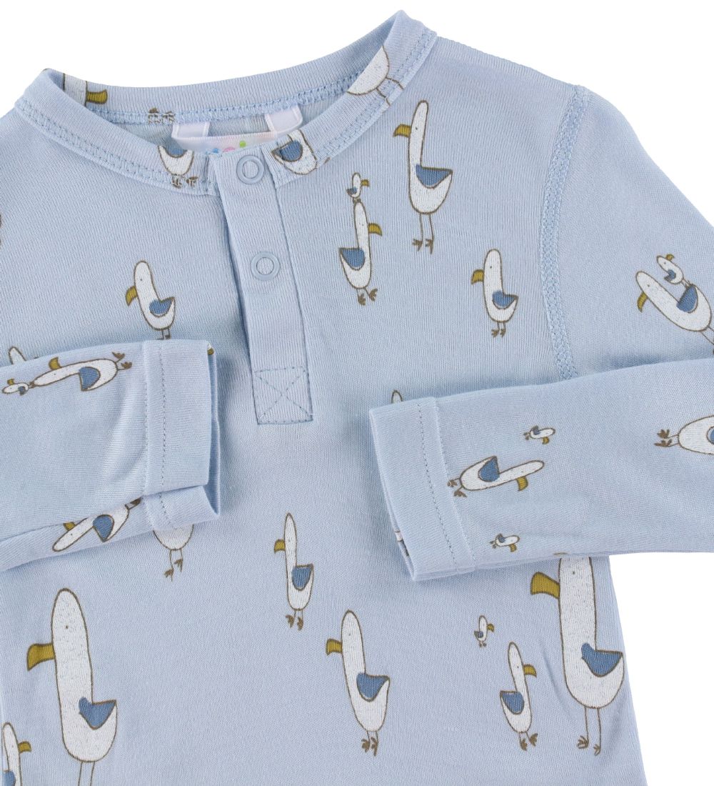 Joha Blouse - Bamboe - Blauw m. Print