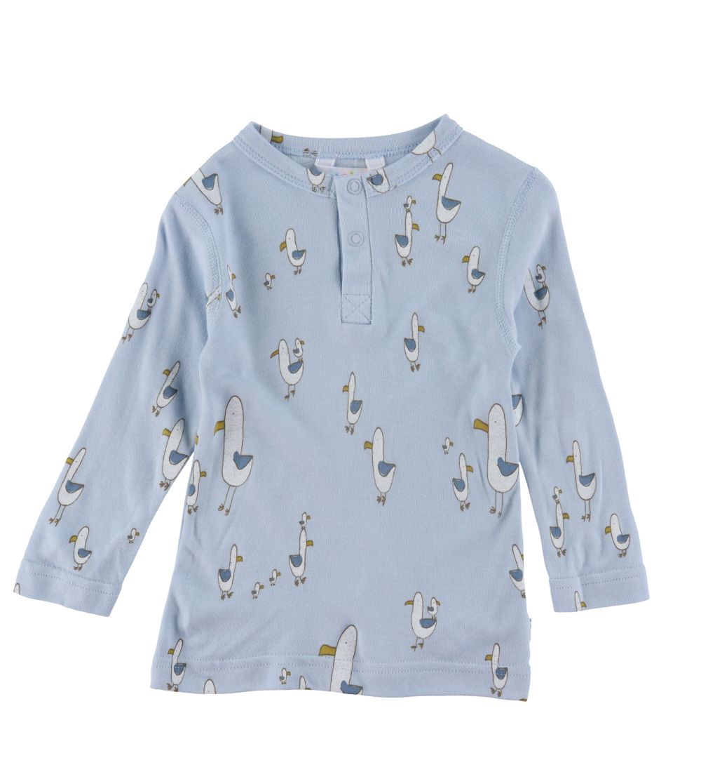 Joha Blouse - Bamboe - Blauw m. Print