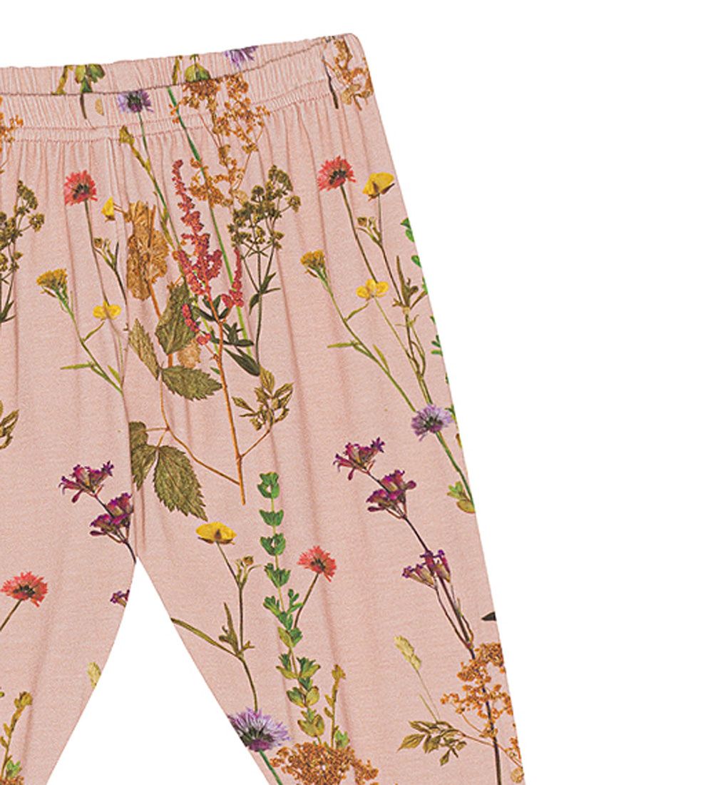 Christina Rohde Leggings - Pink w. Flowers