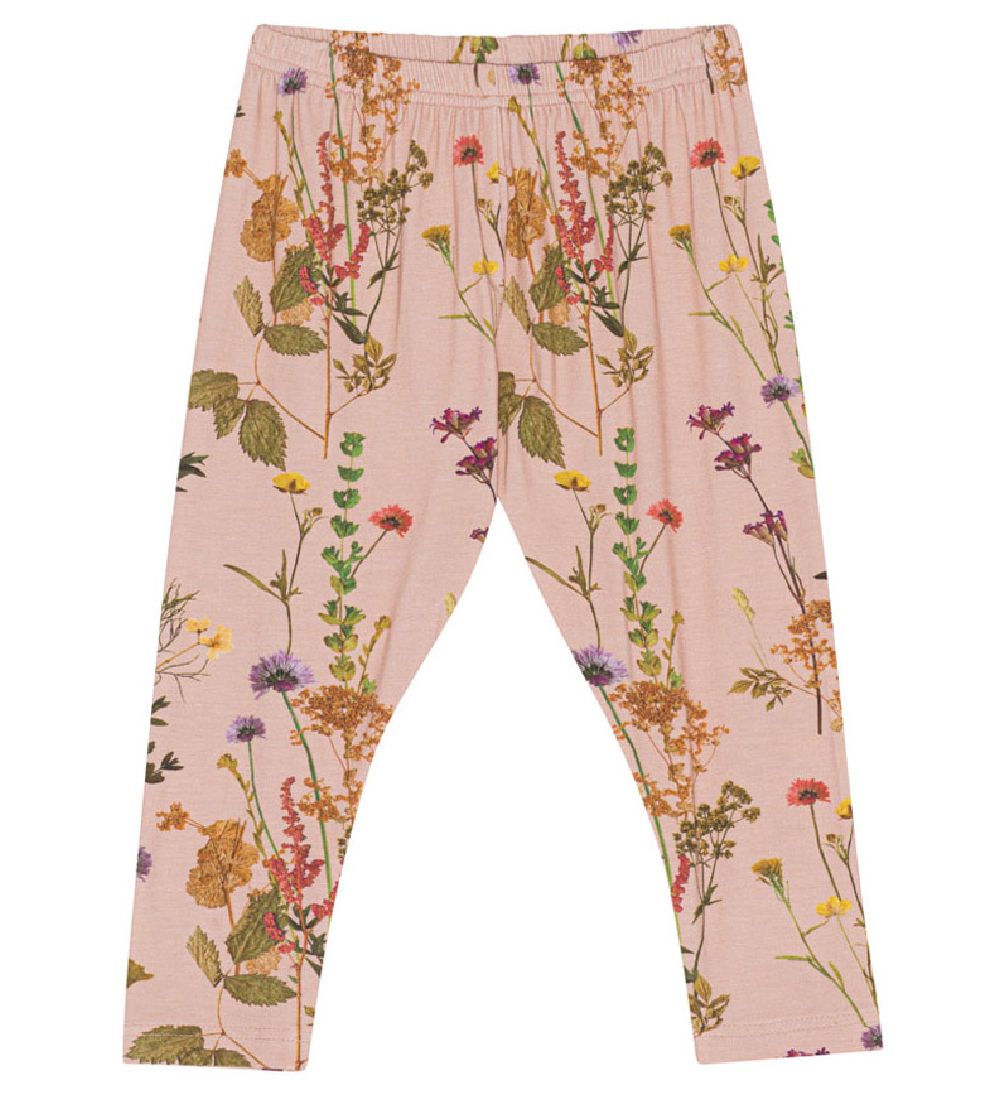 Christina Rohde Leggings - Pink w. Flowers
