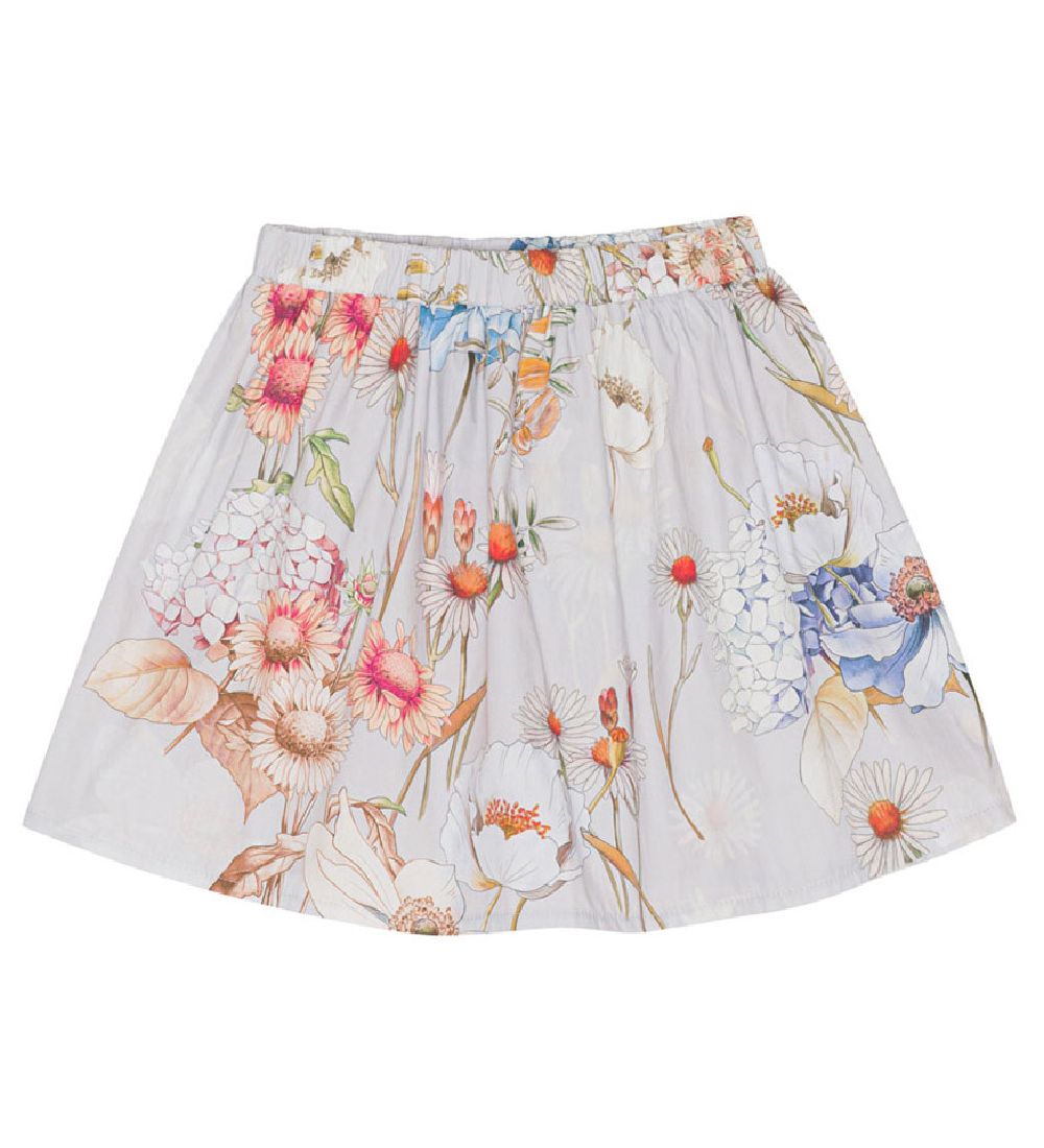 Christina Rohde Skirt - Grey w. Flowers