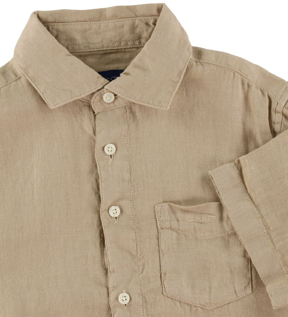 GANT Shirt - Linen - Dry Sand