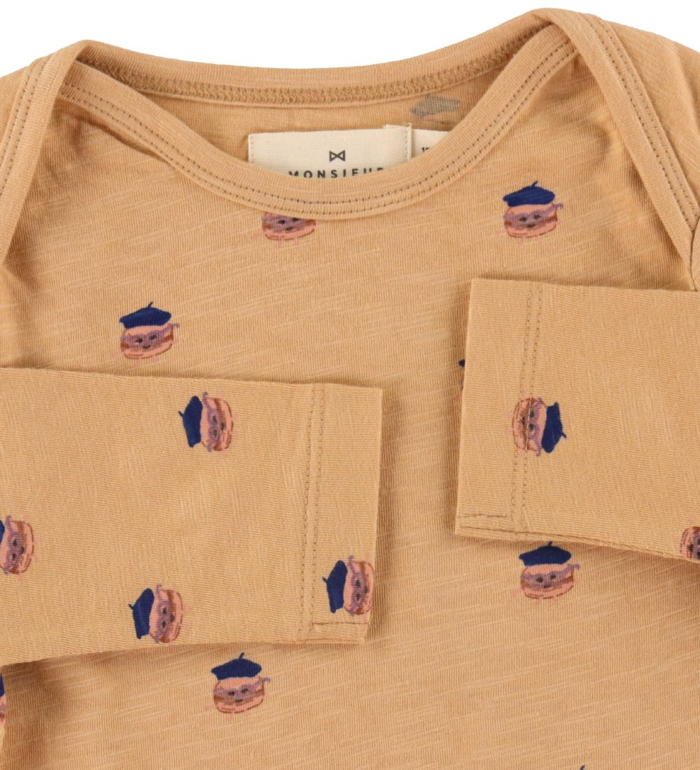 Monsieur Mini Bodysuit l/s - Monsieur Macaron - AOP Print