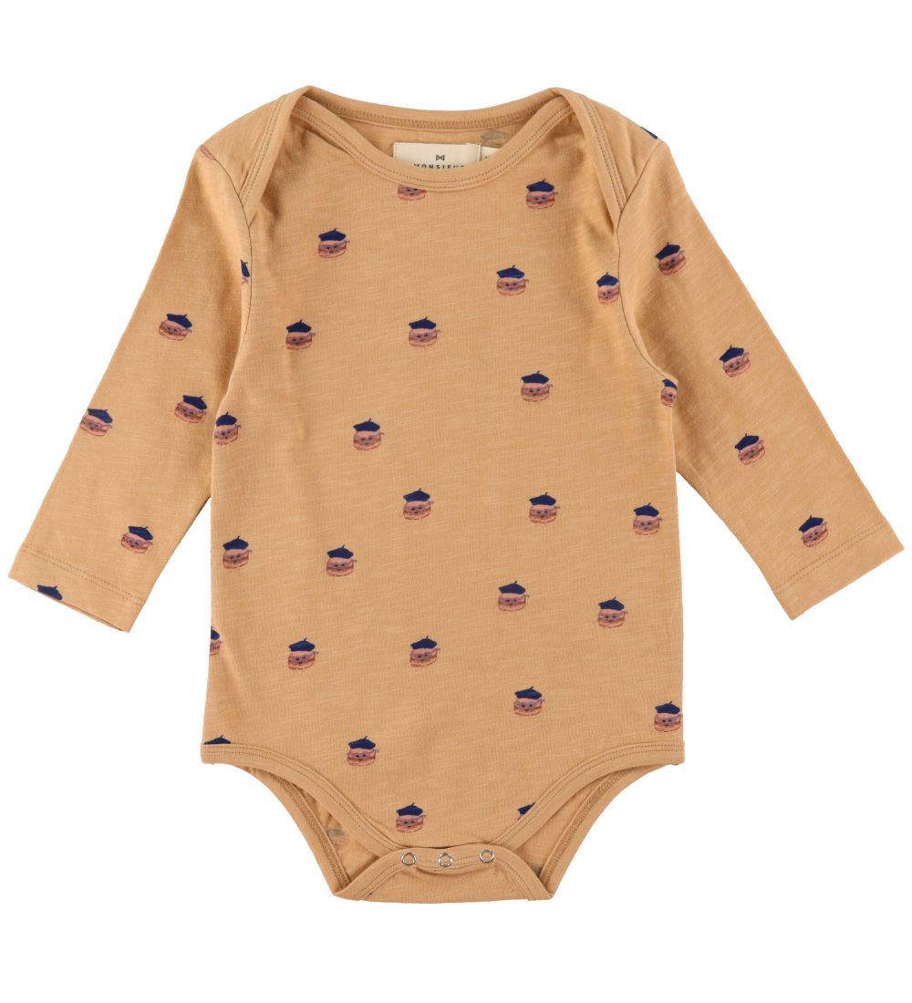 Monsieur Mini Bodysuit l/s - Monsieur Macaron - AOP Print