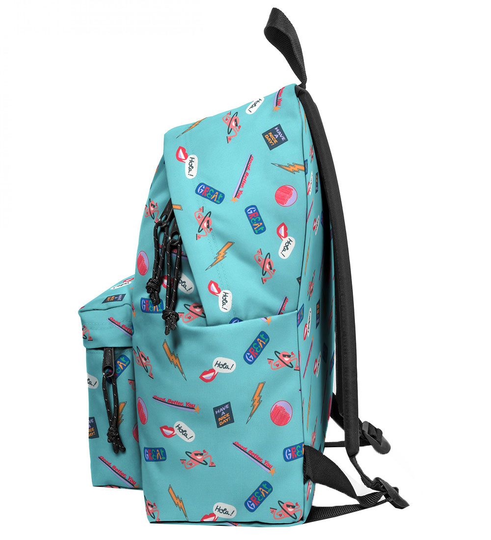 Eastpak Ryggsäck - Vadderad Pak'r - 24L - Turkos m. Tryck