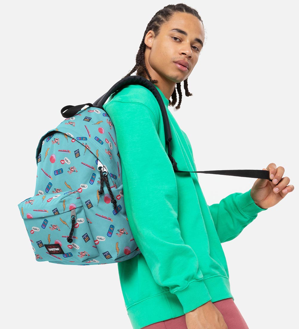 Eastpak Ryggsäck - Vadderad Pak'r - 24L - Turkos m. Tryck