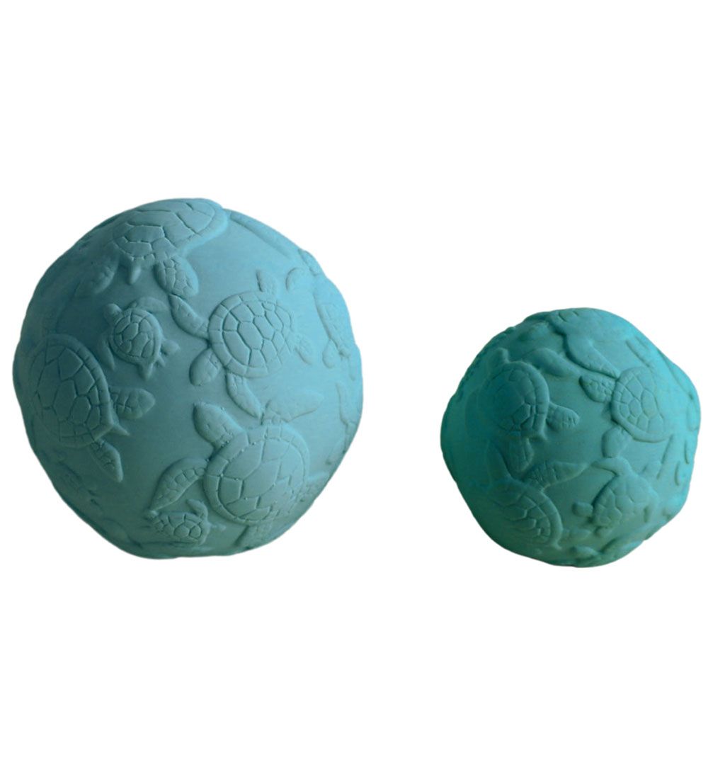 Natruba Balls - Natural Rubber - 2-Pack - Blue w. Turtles