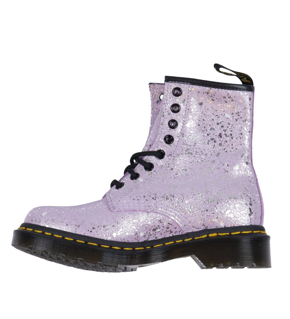 Dr. Martens Boots - 1460 Metallic Paint Splatter - Lilac