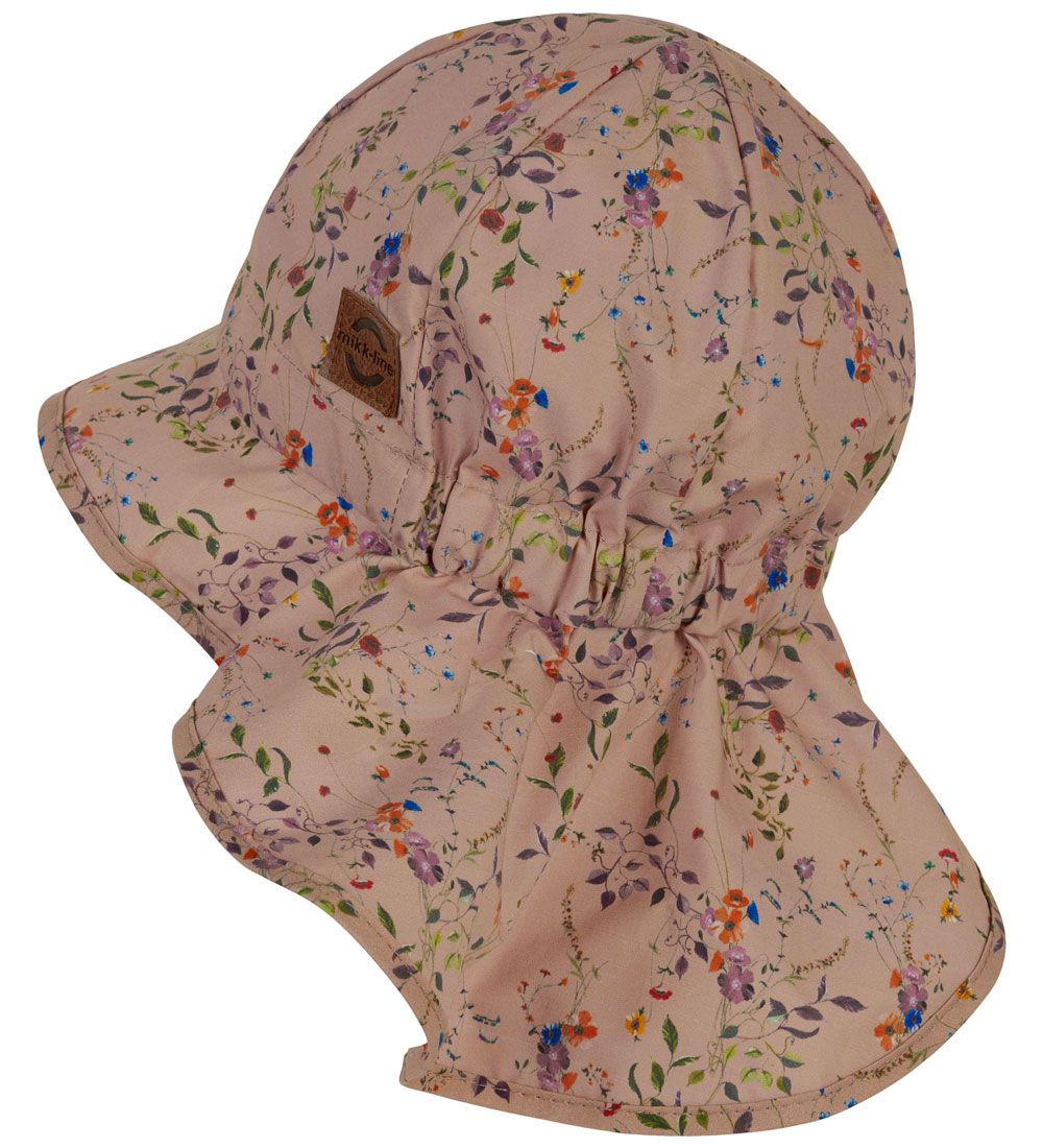 Mikk-Line Sun Hat - Nougat w. Flowers