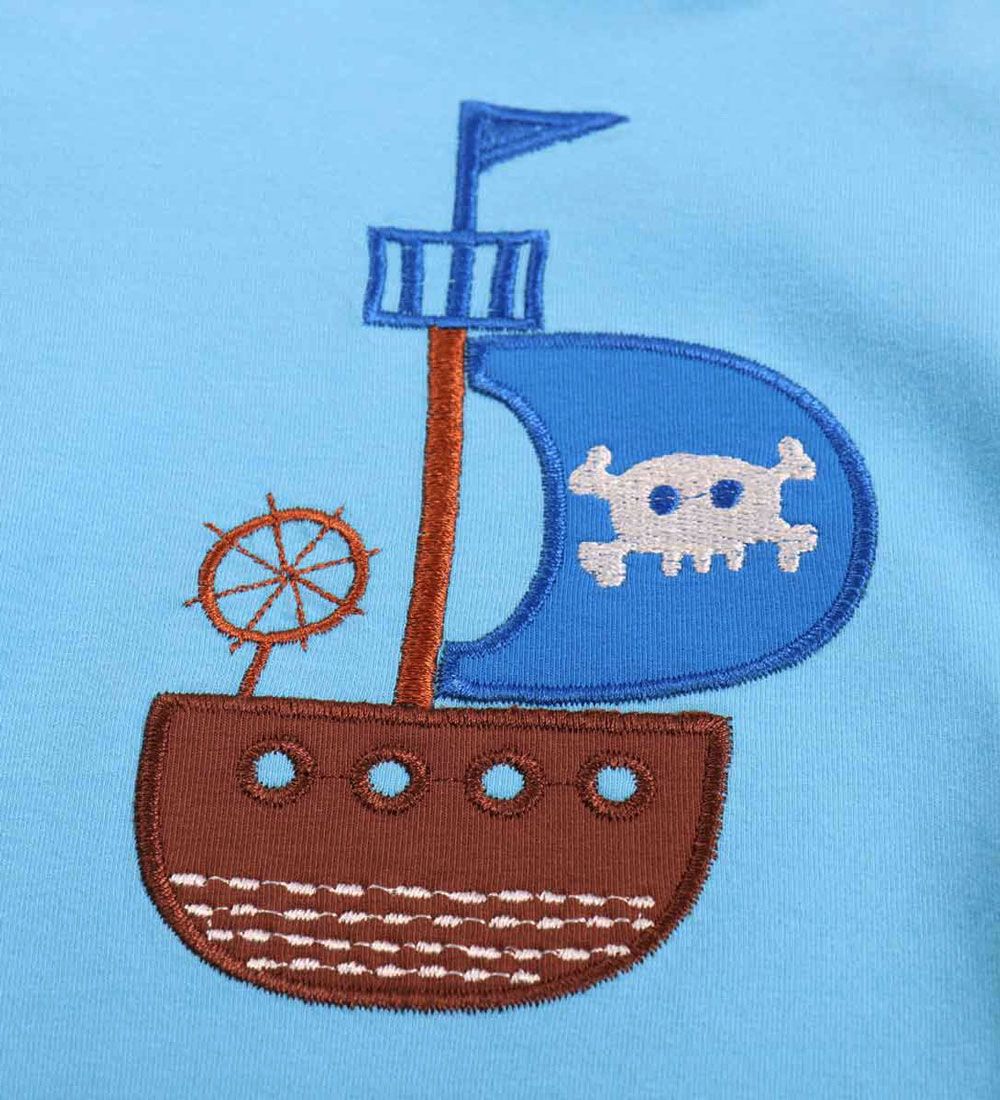 Freds World Blouse - Pirate Print - Bunny Blue