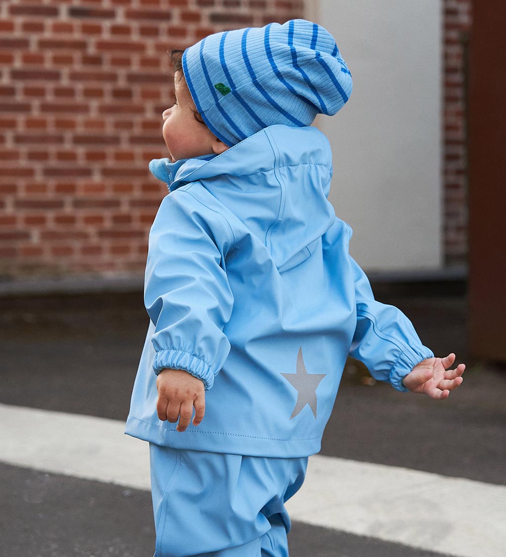 Freds World Beanie - Rib - Alfa Stripe Beanie - Bunny Blue