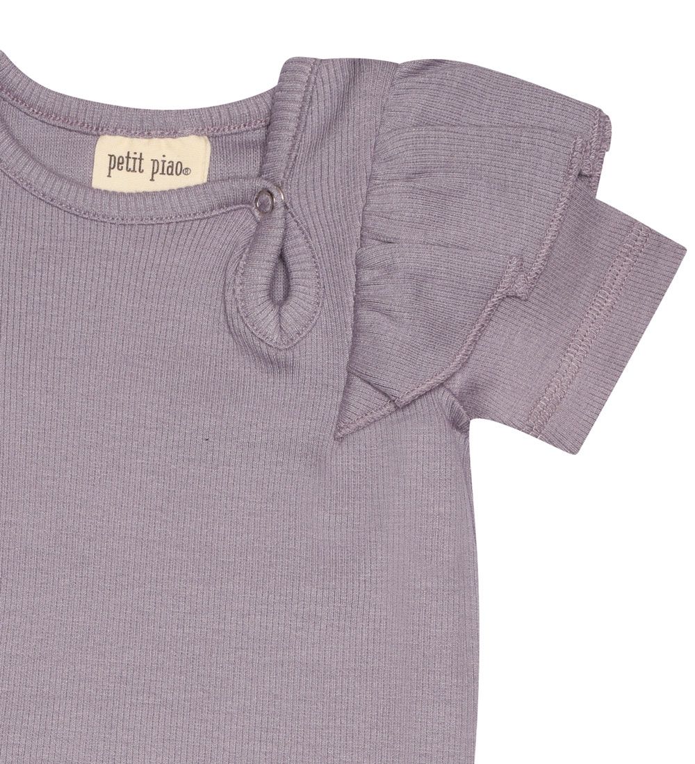 Petit Piao Bodysuit s/s - Modal - Rib - Dusty Lavender