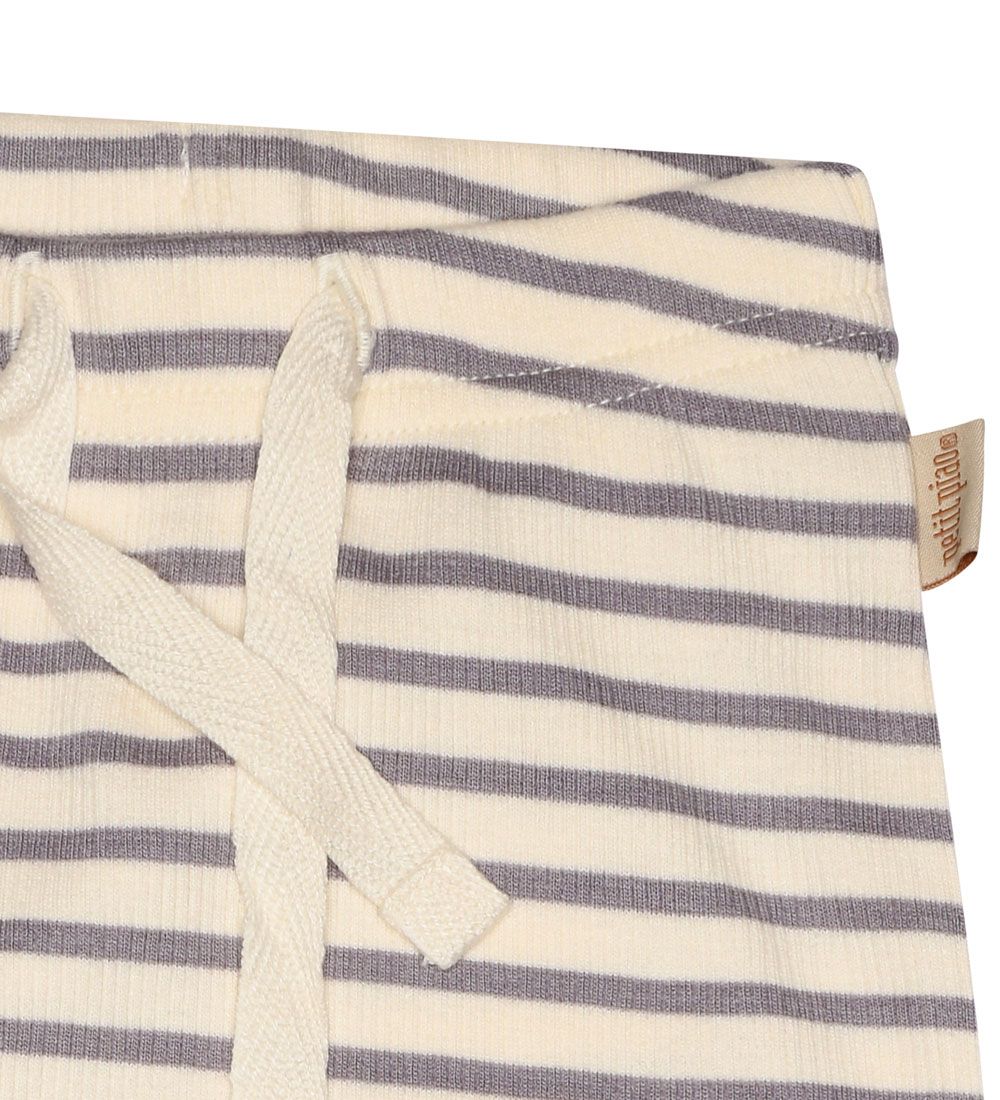 Petit Piao Shorts - Modaal - Rib - Dusty Lavender/Off White