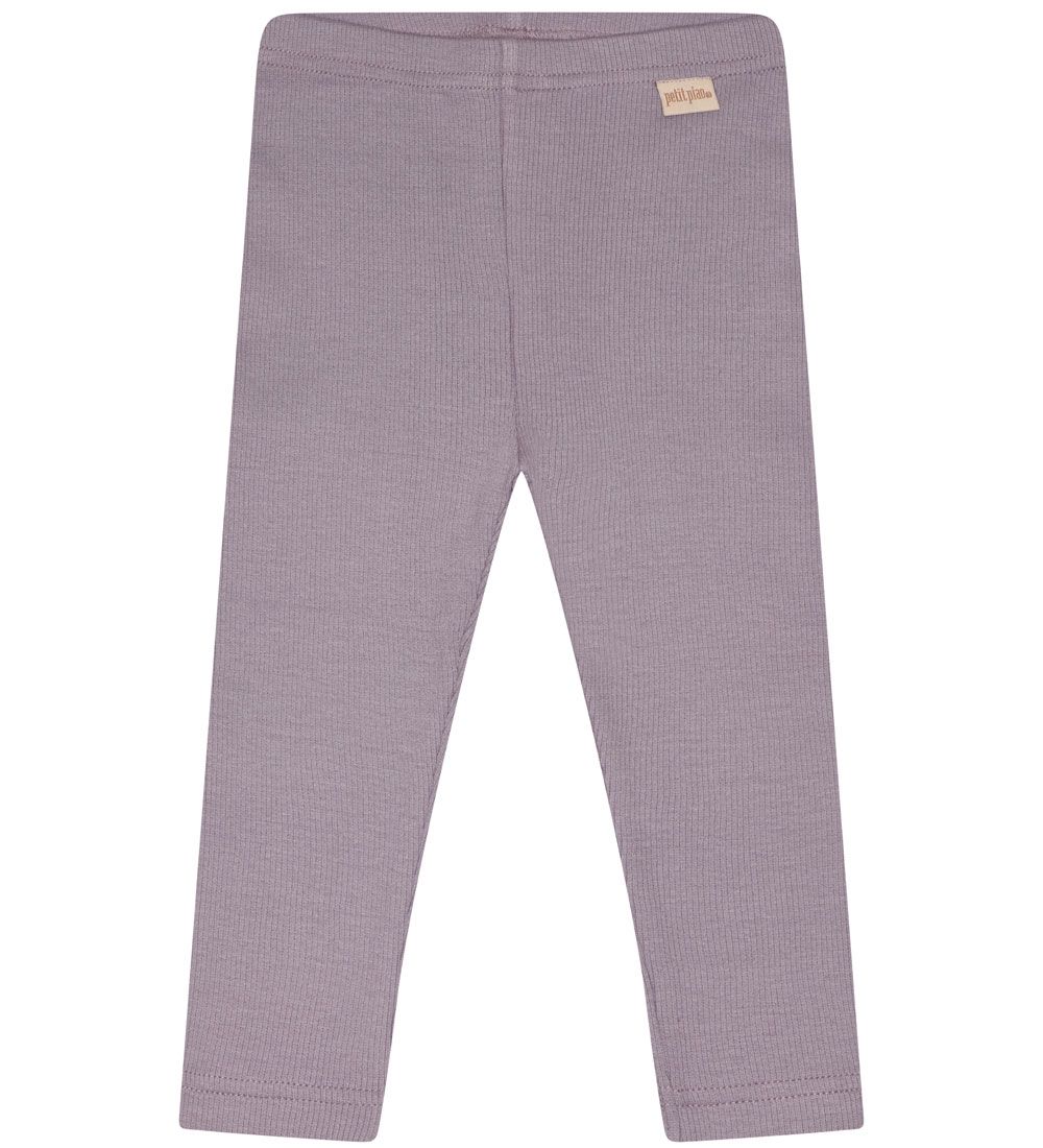 Petit Piao Leggings - Modal - Rib - Dusty Lavender
