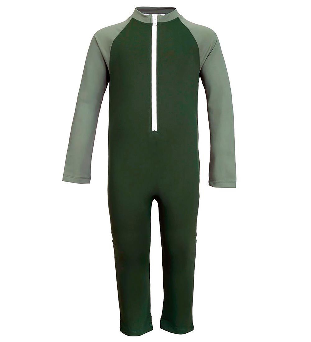 Petit Crabe Coverall Swimsuit - Multi Color - UV50+ - Forest/Arm