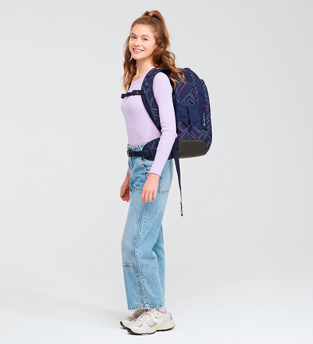 Satch School Backpack - Air - Purple Laser