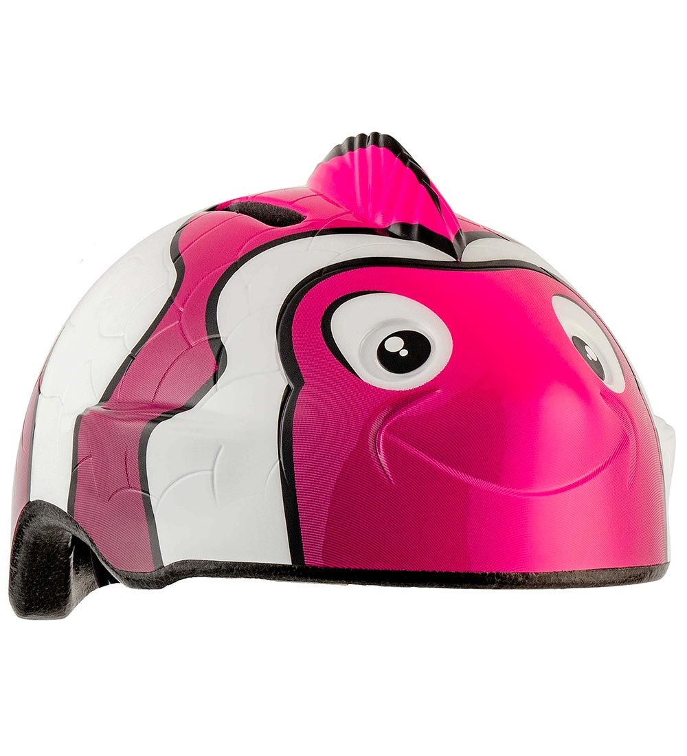 Crazy Safety Bicycle Helmet w. Light - Fish - Pink