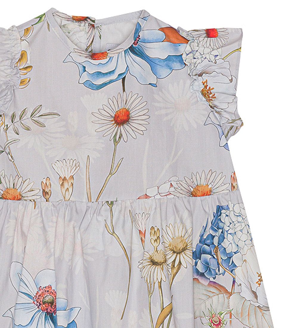 Christina Rohde Dress - Light Blue w. Flowers