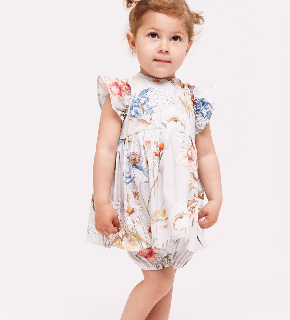 Christina Rohde Dress - Light Blue w. Flowers