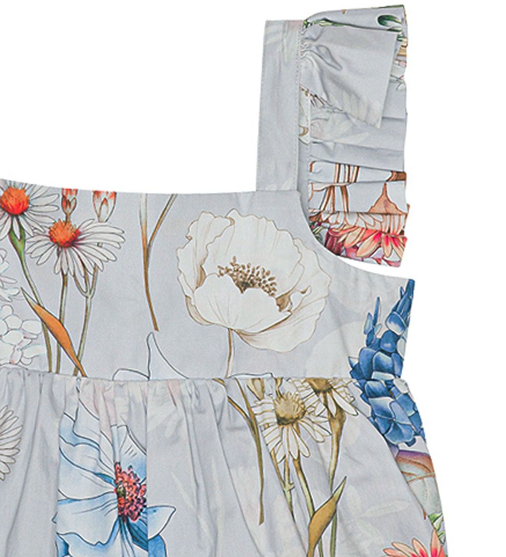 Christina Rohde Top - Light Blue w. Flowers