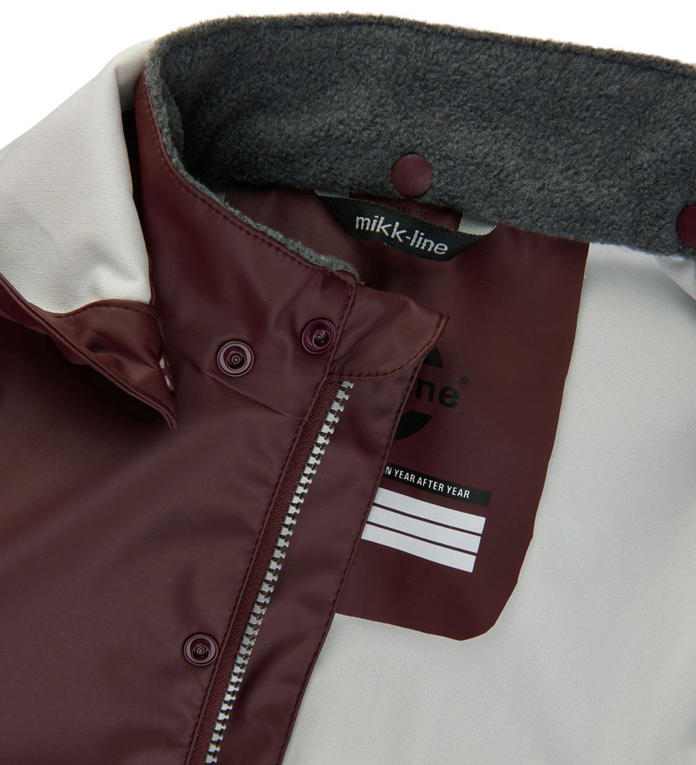 Mikk-Line Rainwear w. Suspenders - PU - Recycled - Decadent Choc