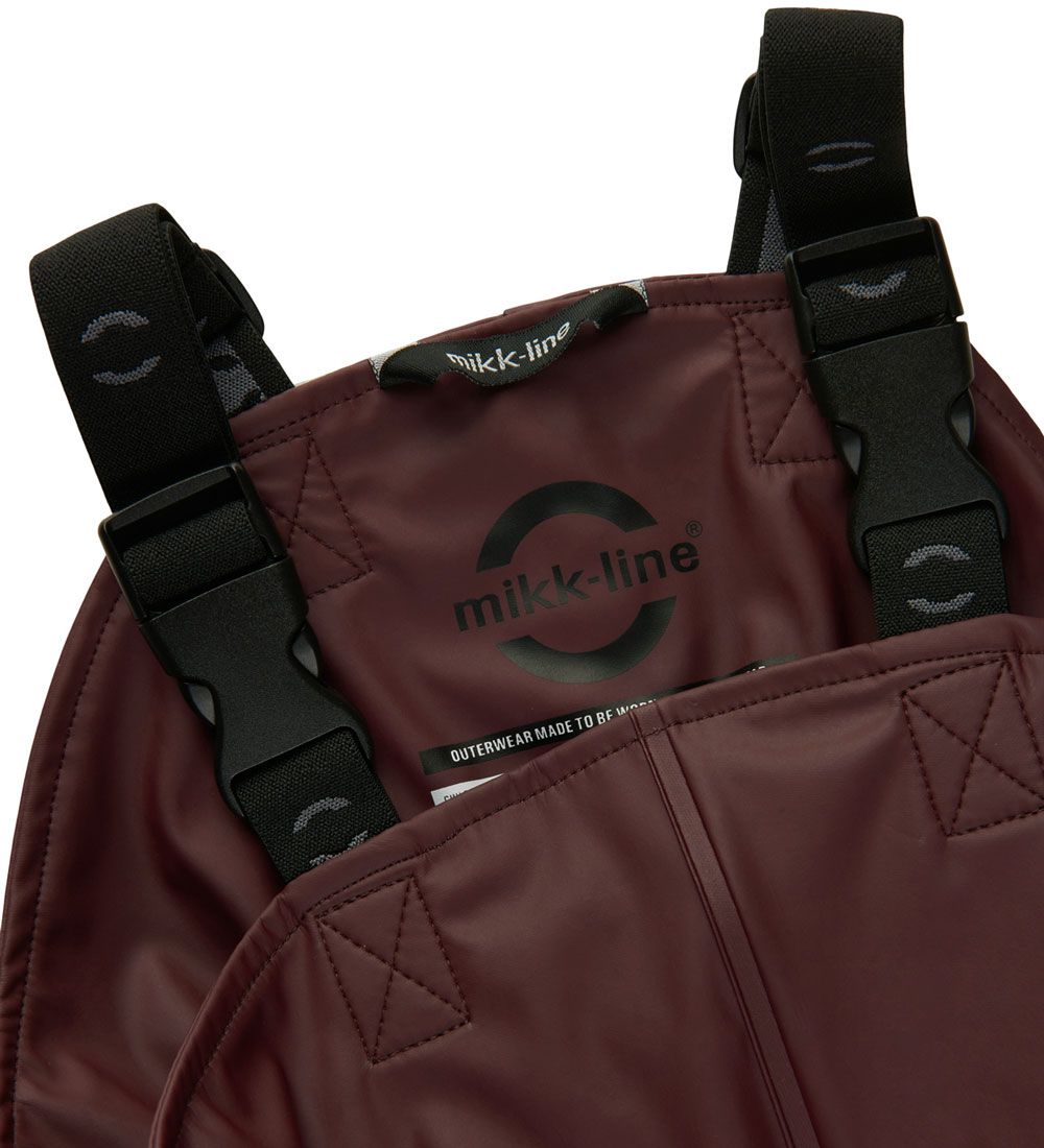 Mikk-Line Rainwear w. Suspenders - PU - Recycled - Decadent Choc