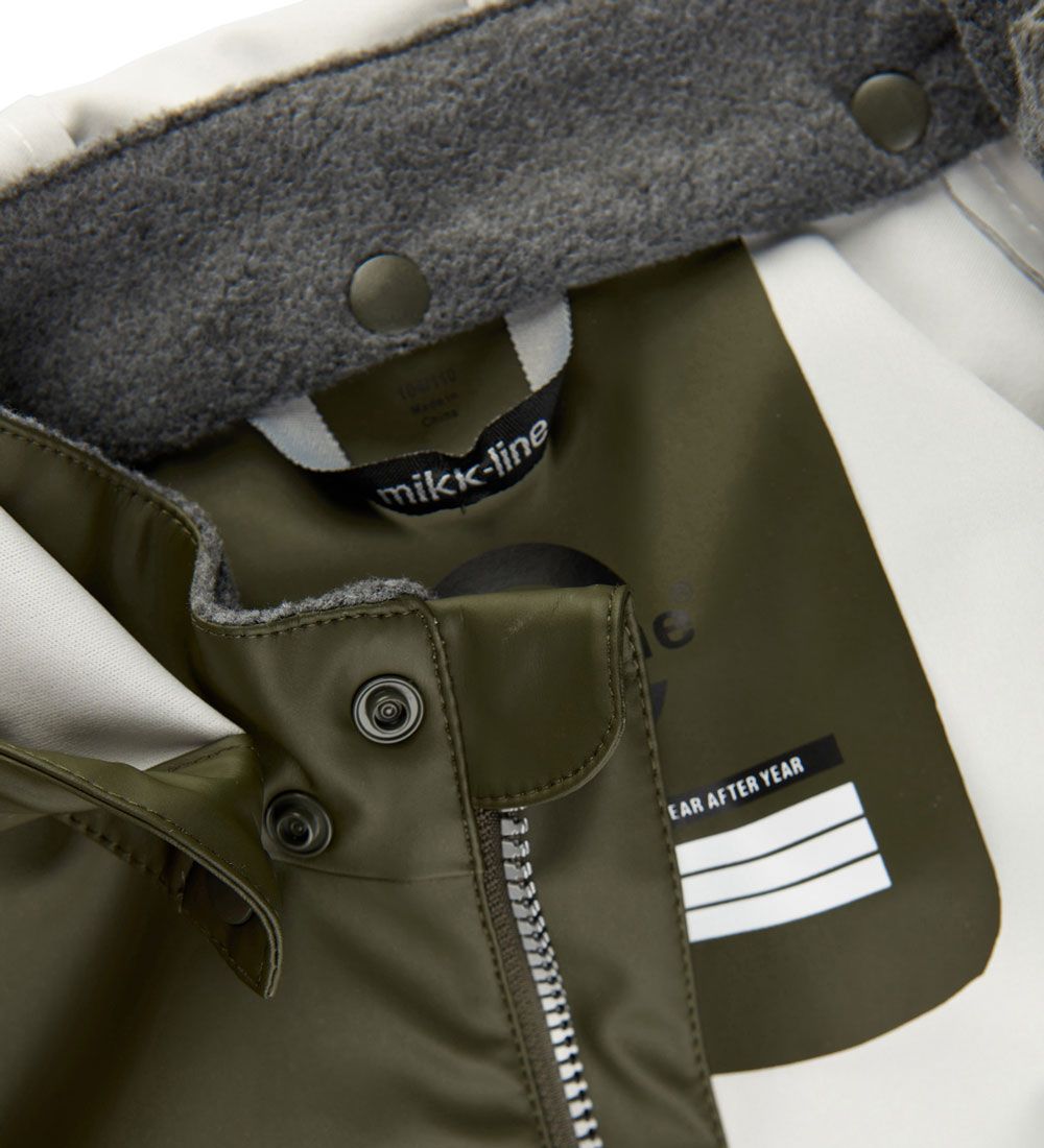 Mikk-Line Rainwear w. Suspenders - PU - Recycled - Forest Night