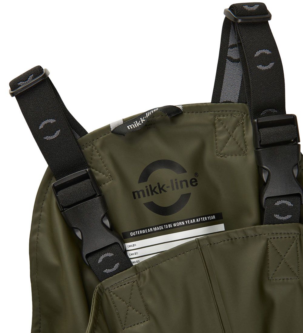 Mikk-Line Rainwear w. Suspenders - PU - Recycled - Forest Night