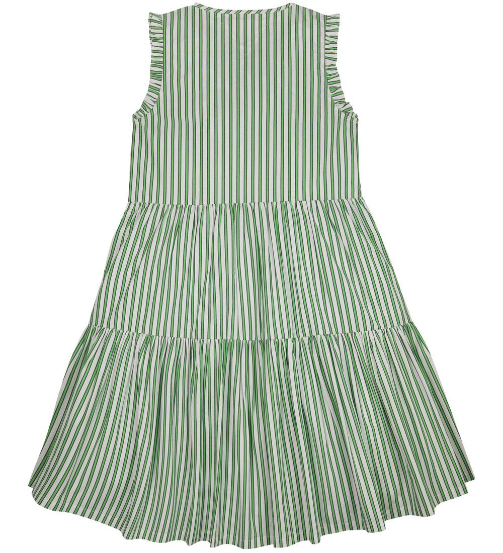 Tommy Hilfiger Dress - Striped Ruffle - Spring Lime Stripe