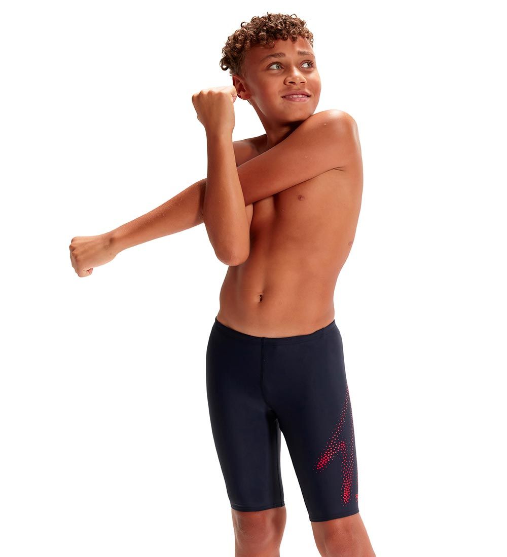 Speedo Swim Trunks - Hyper Boom Placement Jammer - Navy/Red