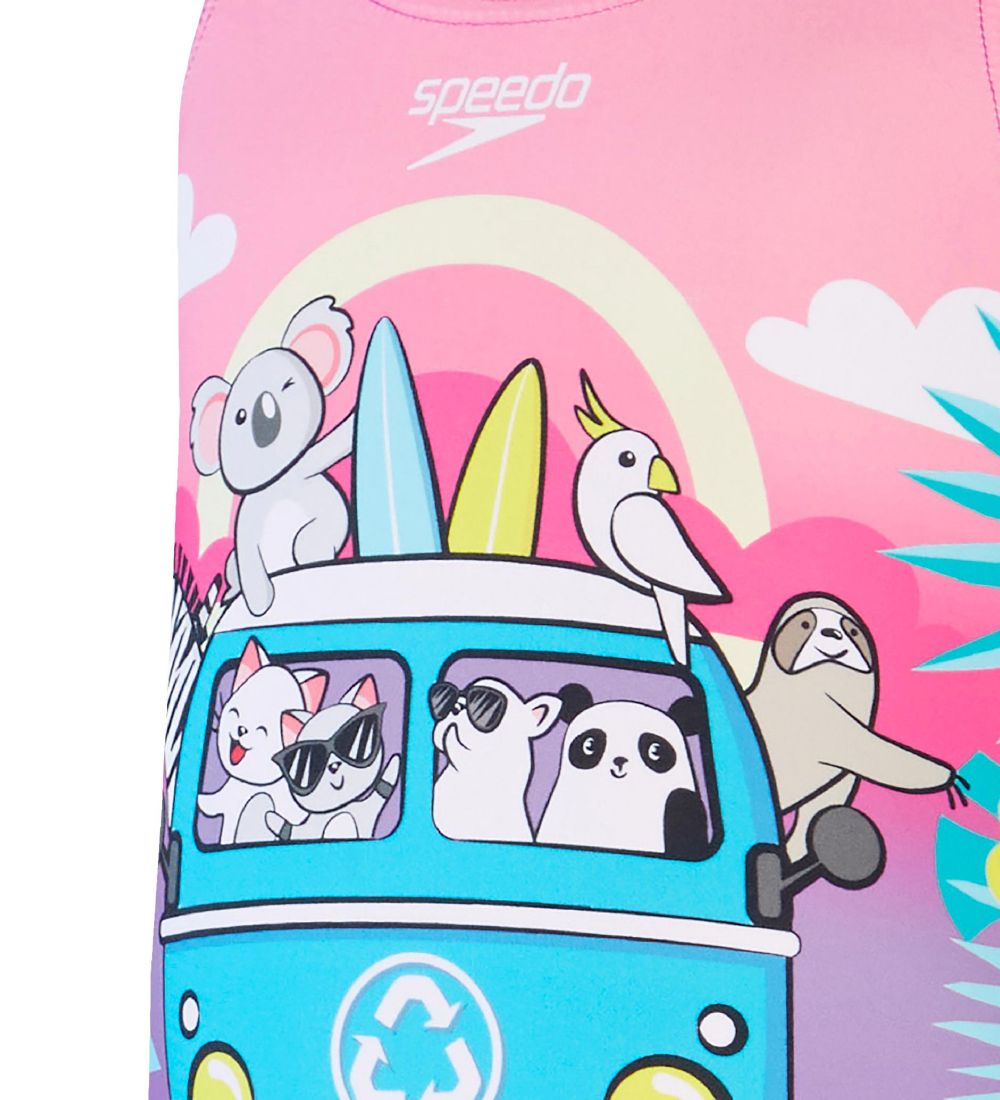 Speedo Swimsuit - Digital Printed - Pink/Purple/Blue