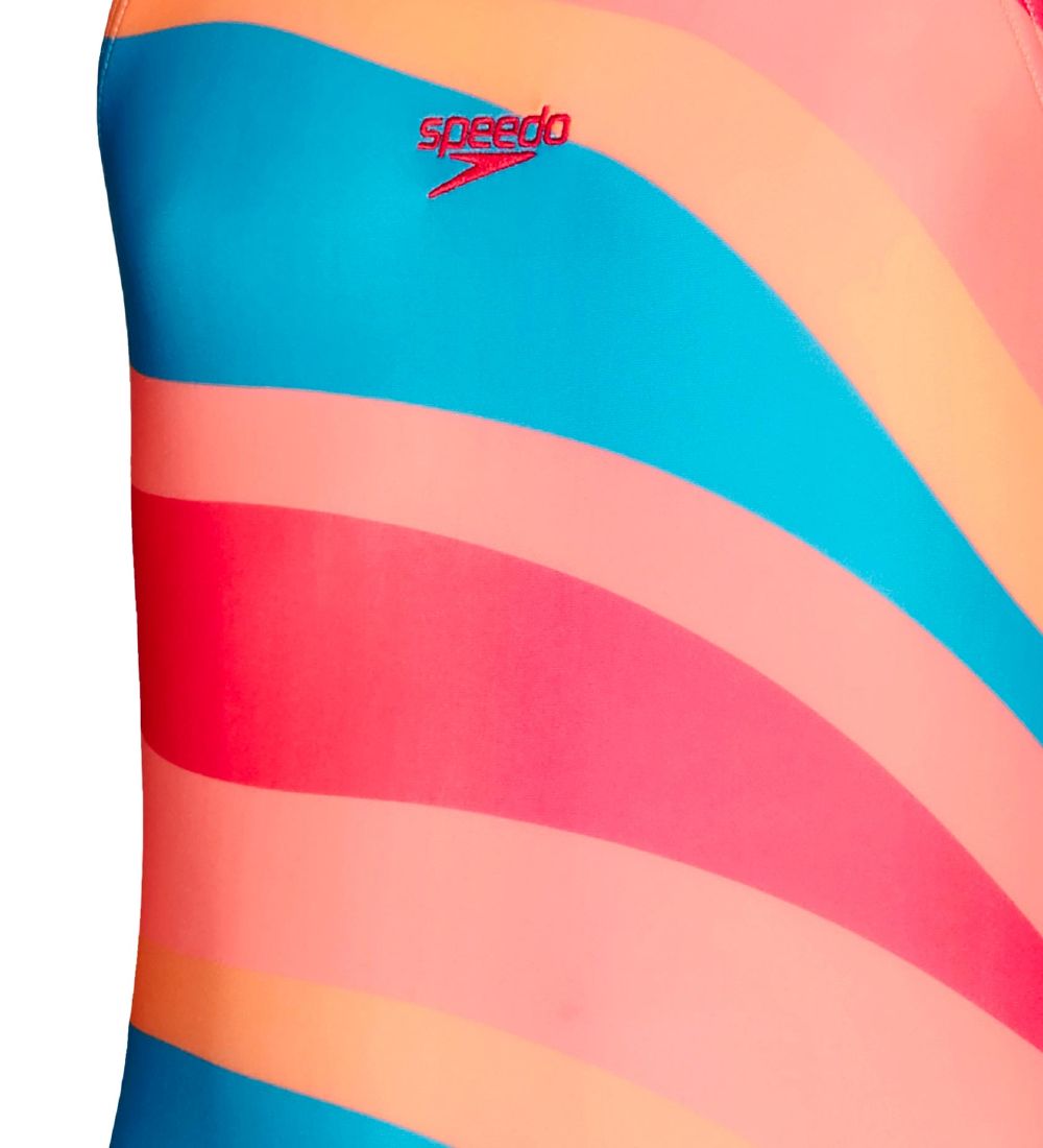 Speedo Swimsuit - Printed Medalist - Orange/Green/Red