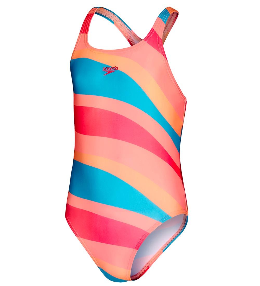 Speedo Swimsuit - Printed Medalist - Orange/Green/Red
