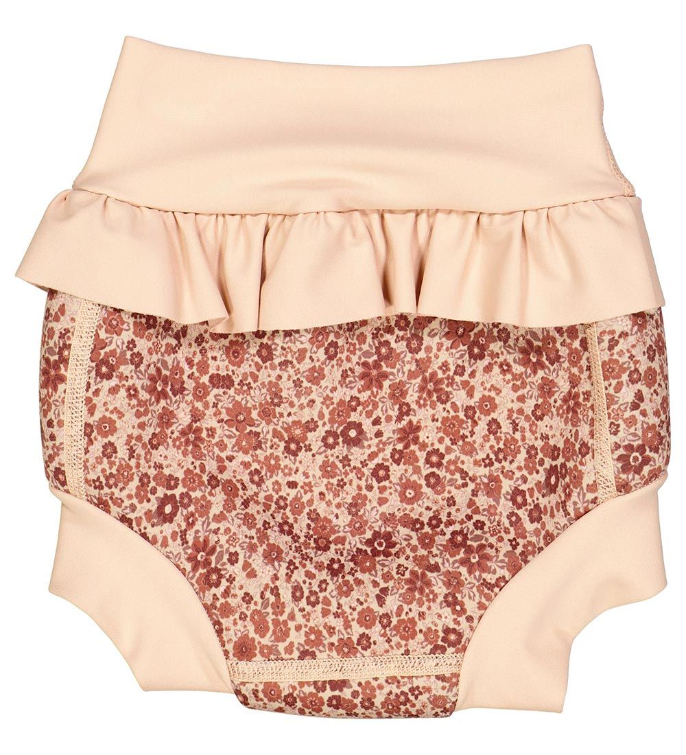 Wheat Swim Diaper - Neoprene - Red Flower Meadow