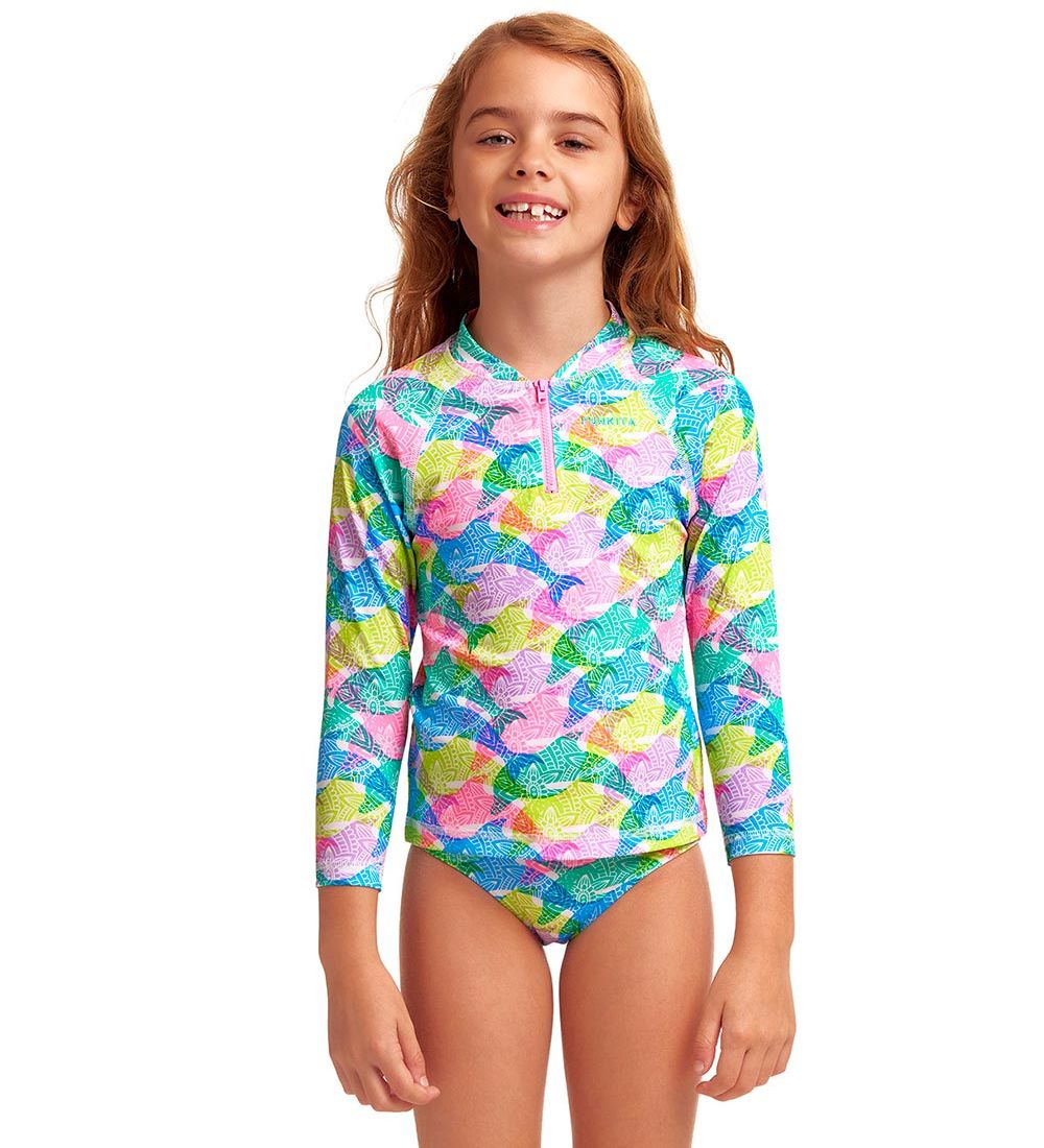 Funkita Swim Top - UV50+ - Zippy Rash - Pastel Porpie