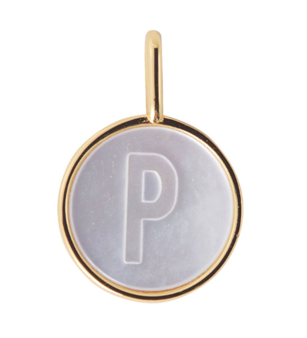 Design Letters Hengiskraut Til Hálsmen - P - Pearl Gold