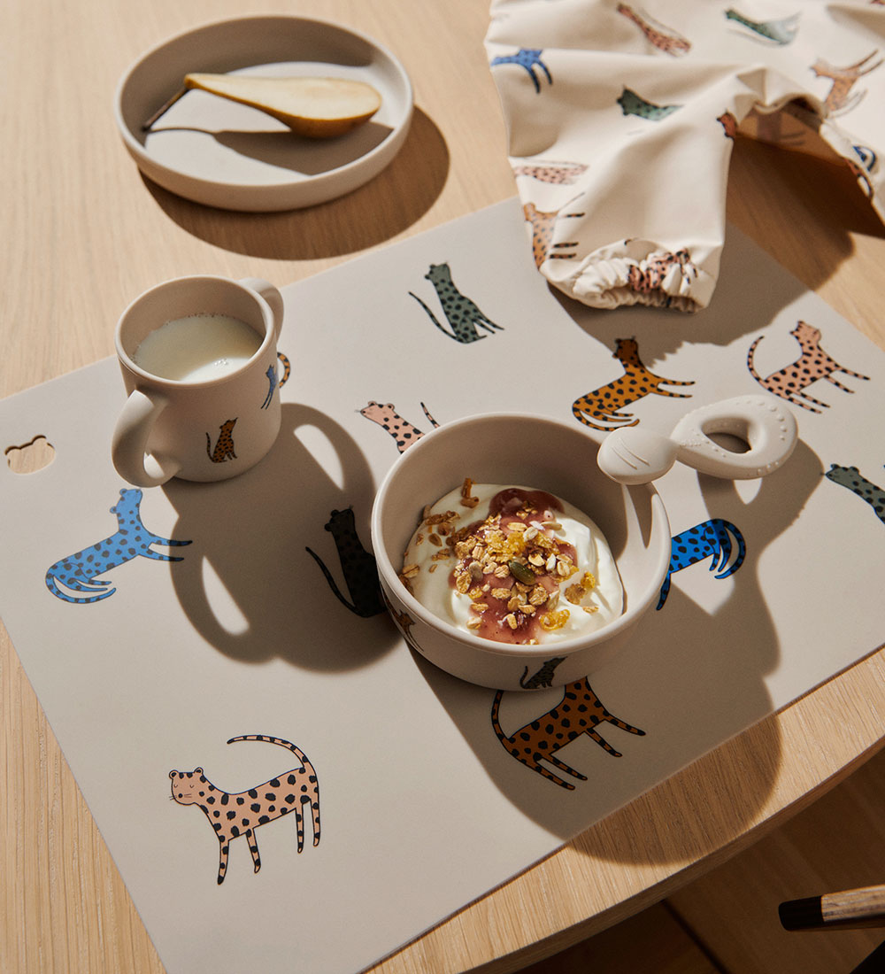 Liewood Dinner Set - Silicone - 4 Parts - Vivi - Leopard Multi M