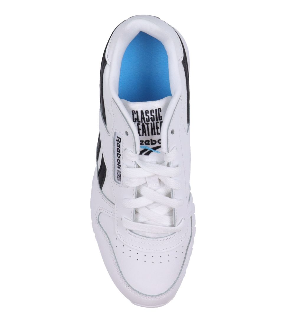Reebok Shoe - Classic Leather Junior - White w. Black/Blue
