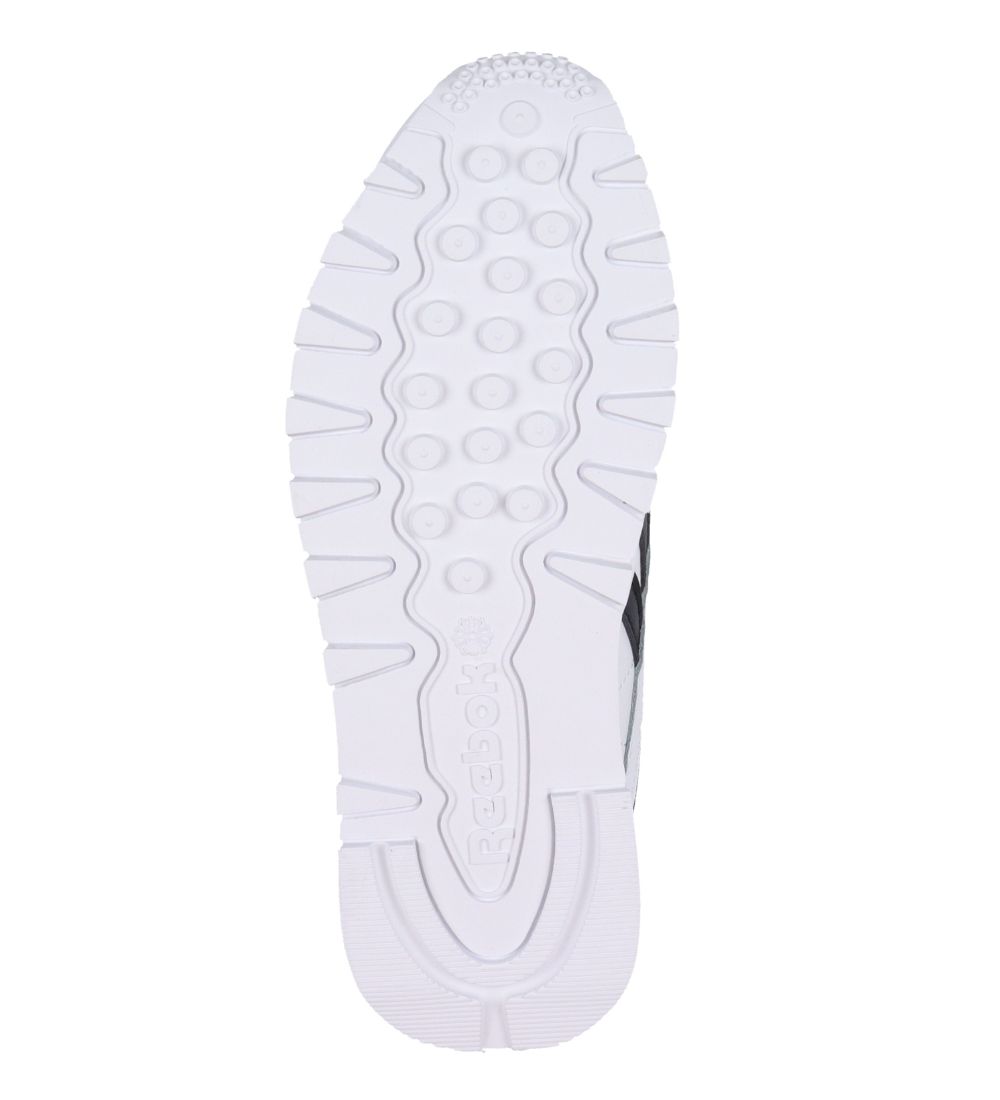 Reebok Shoe - Classic Leather Junior - White w. Black/Blue