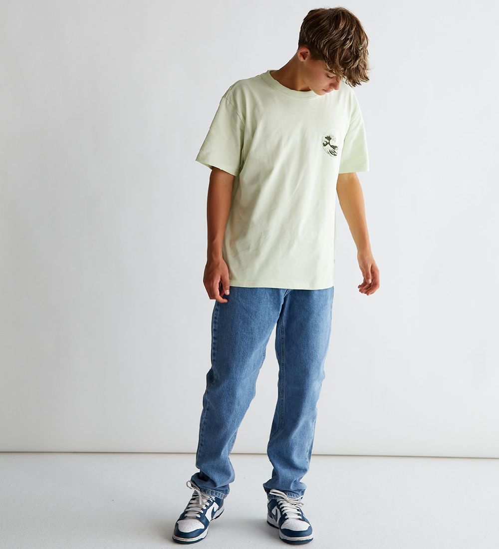 Grunt Stuttermabolur - Acorns - Light Green