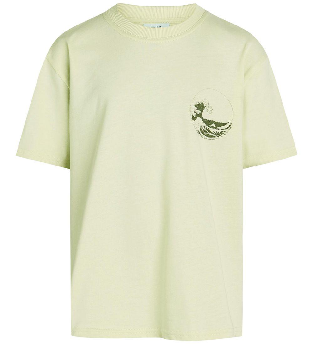 Grunt Stuttermabolur - Acorns - Light Green