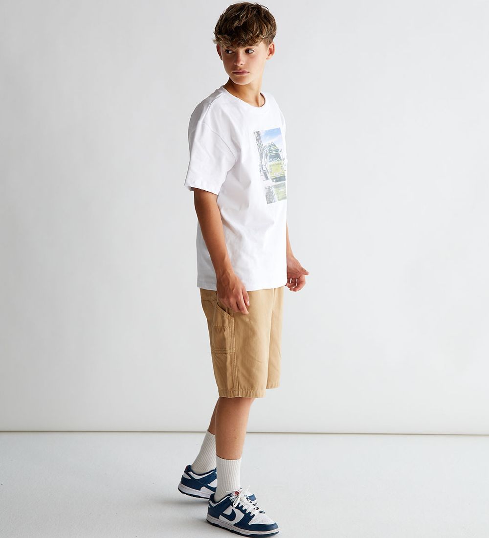 Grunt T-shirt - Kapow - White w. Print