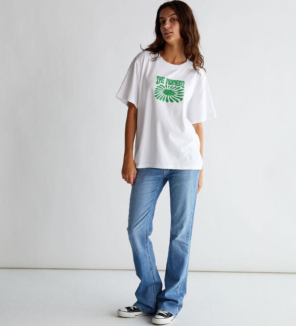 Grunt T-shirt - Mason - White w. Green Print